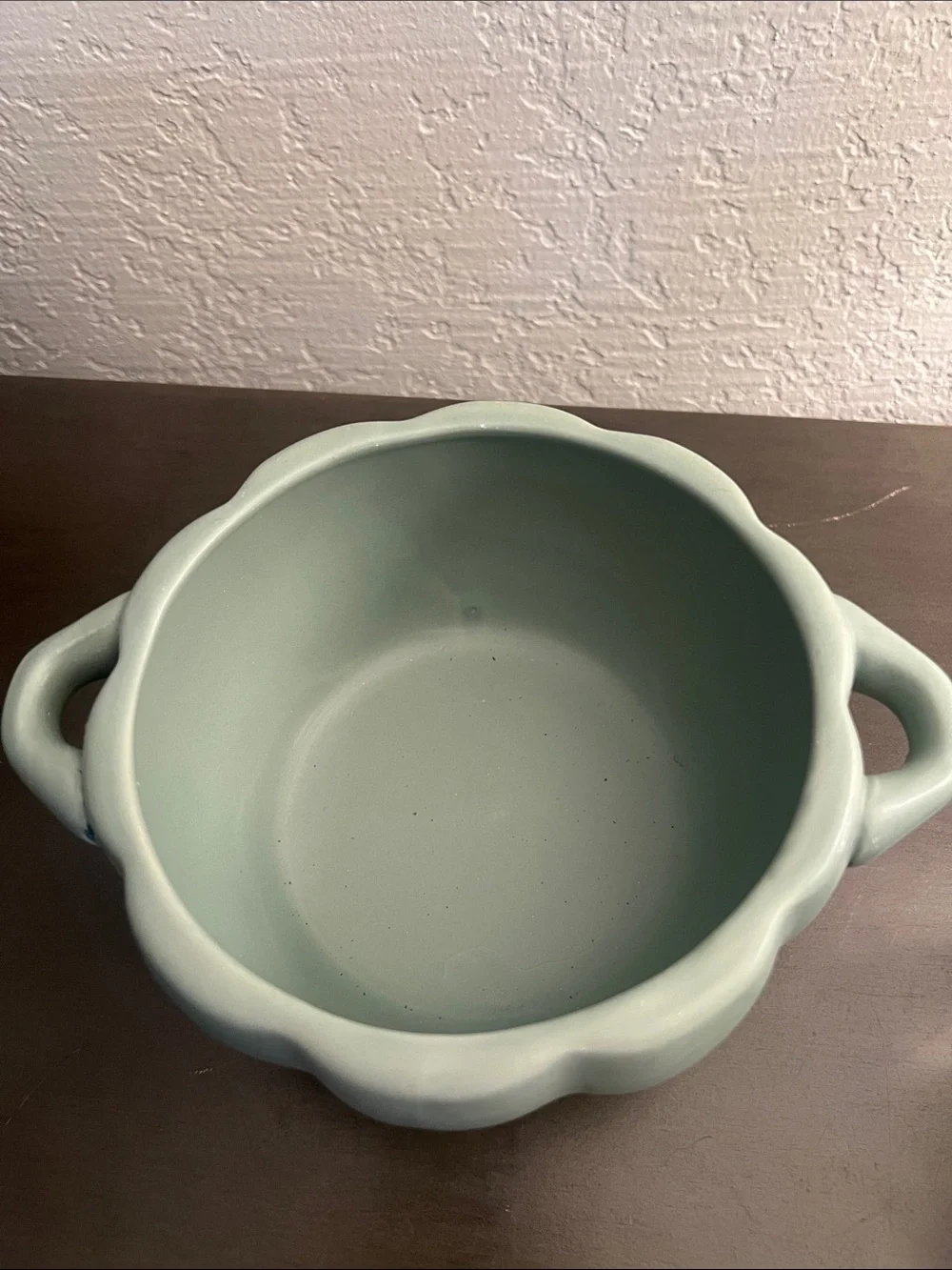Crofton stoneware Pumpkin Lidded Bowl - Seafoam Blue